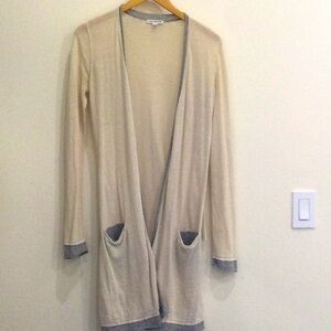 Long cream cardigan or robe